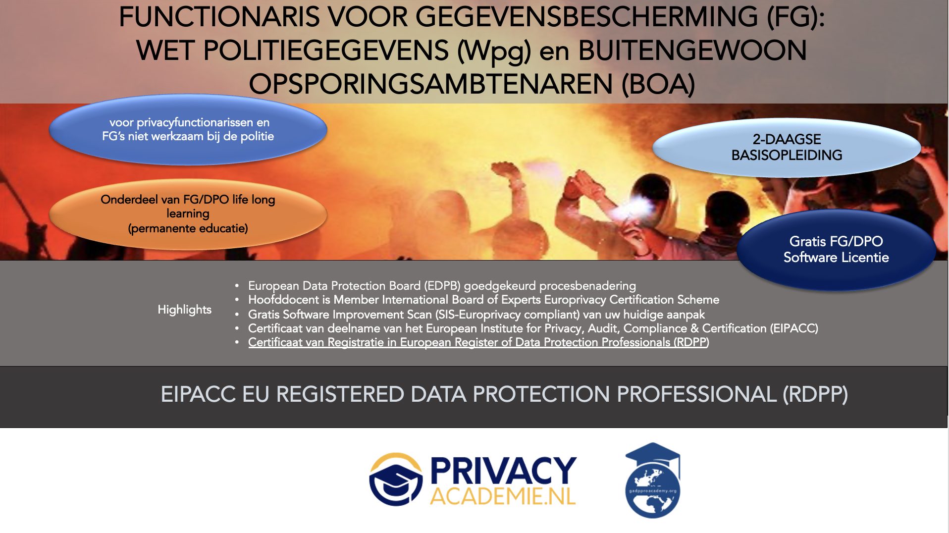 0 Opleiding FG Wet Politiegegevens en Besluit Politiegegevens BOA 2-Daagse www.privacyacademie.nl